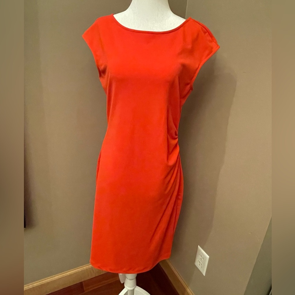 Banana Republic Vibrant Orange Midi Dress